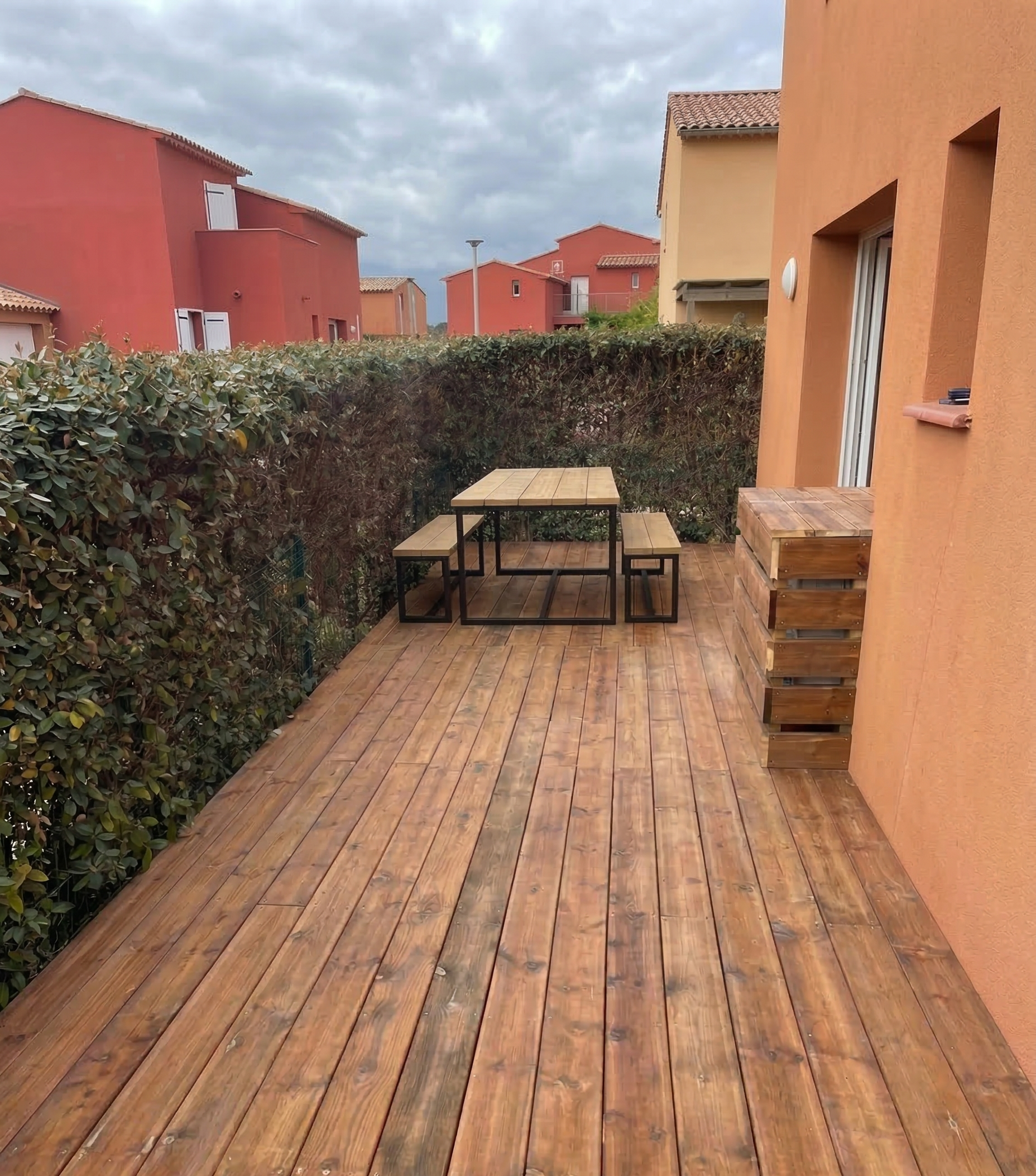 Terrasse privée en bois